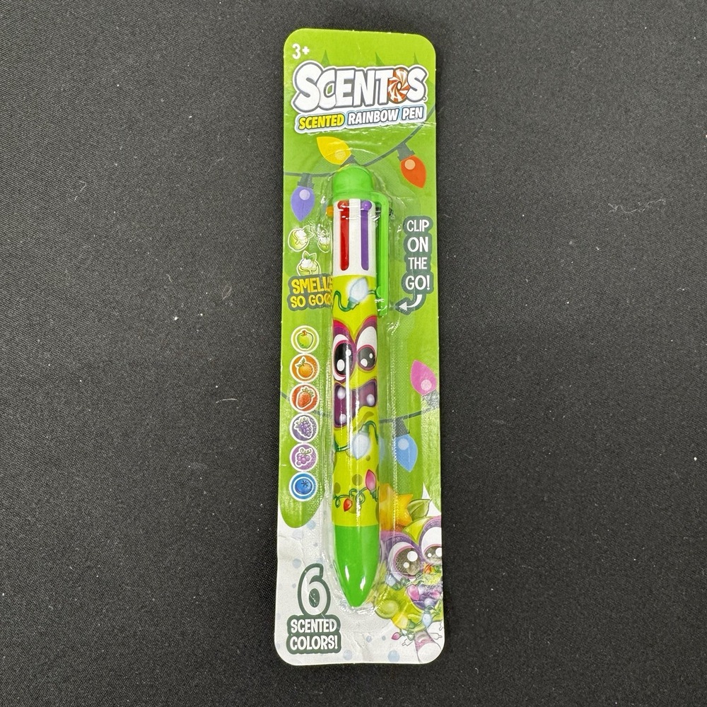Scentos Christmas, Scented Ballpoint Rainbow Pen with 6Assorted Colors‎ - 3+